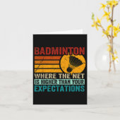 Badminton - Net is hoger dan je verwachtingen Kaart (Gele Bloem)