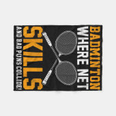 Badminton Net Skills Bad Puns Collide Badminton PL Fleece Deken (Voorkant (Horizontaal))