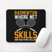 Badminton Net Skills Bad Puns Collide Badminton Pl Muismat (Met muis)