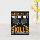 Badminton Net Vaardigheden Slechte Woordspelingen  Kaart (Gele Bloem)