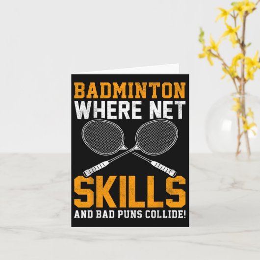 Badminton Net Vaardigheden Slechte Woordspelingen  Kaart (Gele Bloem)