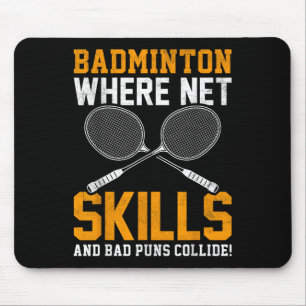 Badminton Net Vaardigheden Slechte Woordspelingen Muismat