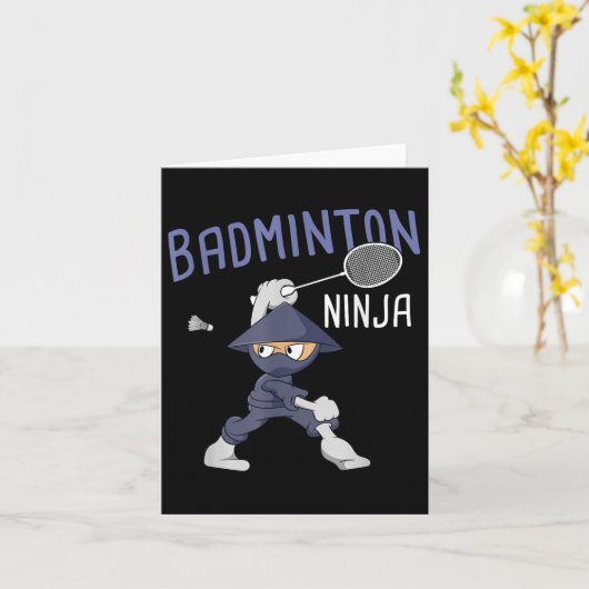 Badminton Ninja Kinder Shuttle Boy Badminton Kaart (Gele Bloem)