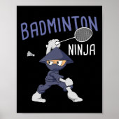 Badminton Ninja Kinder Shuttle Boy Badminton Poster (Voorkant)