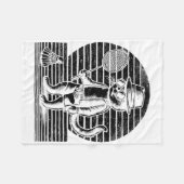 Badminton Ninja Shuttle  Fleece Deken (Voorkant (Horizontaal))