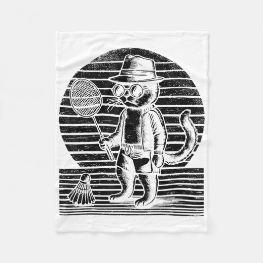 Badminton Ninja Shuttle  Fleece Deken (Voorkant)
