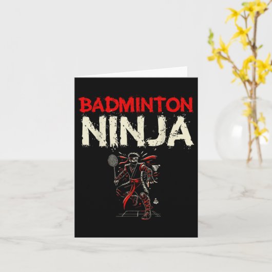 Badminton Ninja Shuttle Kaart (Gele Bloem)