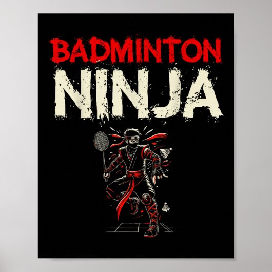Badminton Ninja Shuttle  Poster (Voorkant)