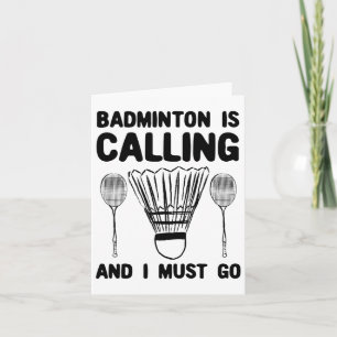 Badminton noemt badmintoncitaat grappig badmint kaart