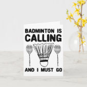 Badminton noemt badmintoncitaat grappig badmint kaart (Gele Bloem)