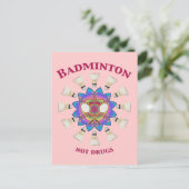 Badminton Not Drugs Briefkaart (Staand voorkant)
