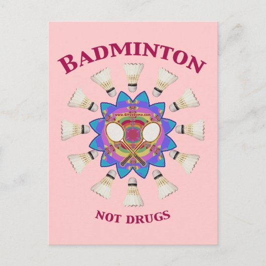 Badminton Not Drugs Briefkaart (Voorkant)