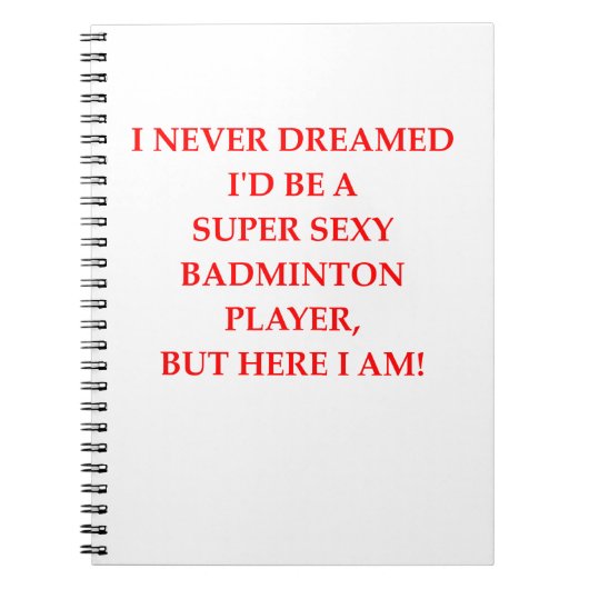 badminton notitieboek (Voorkant)