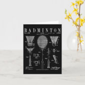 Badminton Old Patent Drawing Print Kaart (Gele Bloem)