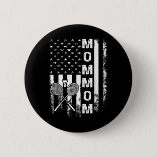 Badminton Oma Amerikaanse Vlag Vintage Kerstmis X Ronde Button 5,7 Cm