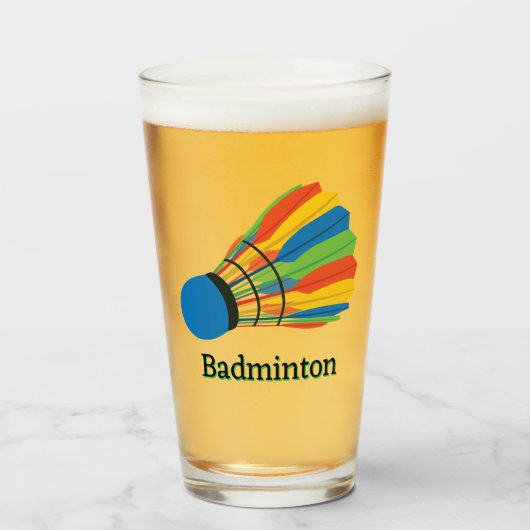Badminton-ontwerp Glas (Voorkant gevuld)