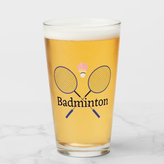 Badminton-ontwerp Glas (Voorkant gevuld)