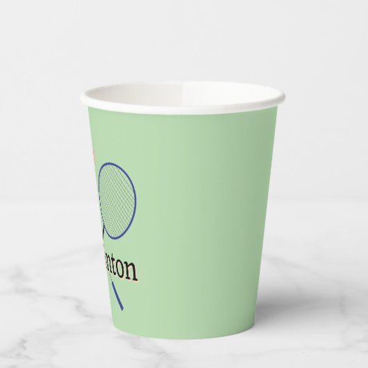 Badminton-ontwerp Papieren Bekers (Links)