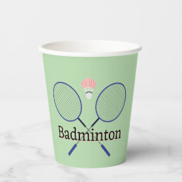 Badminton-ontwerp Papieren Bekers