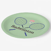 Badminton-ontwerp Papieren Bordje (Gekanteld)