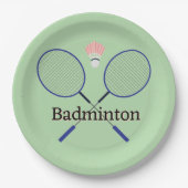Badminton-ontwerp Papieren Bordje (Voorkant)