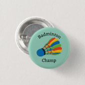 Badminton-ontwerp Ronde Button 3,2 Cm (Voorkant /achterkant)