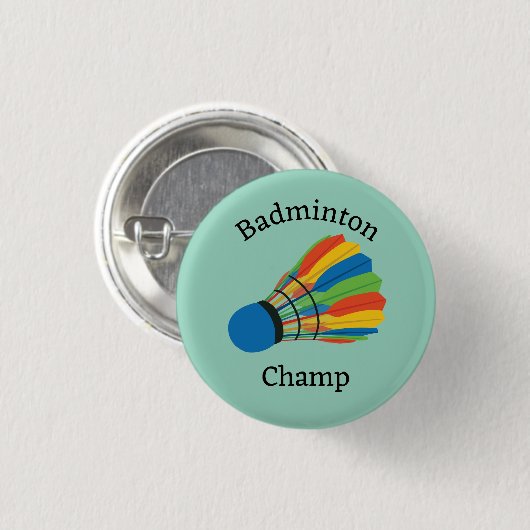 Badminton-ontwerp Ronde Button 3,2 Cm (Voorkant /achterkant)