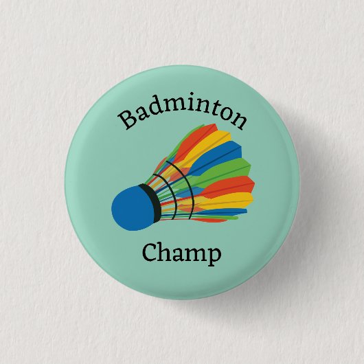 Badminton-ontwerp Ronde Button 3,2 Cm (Voorkant)