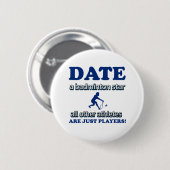 badminton-ontwerp ronde button 5,7 cm (Voorkant /achterkant)