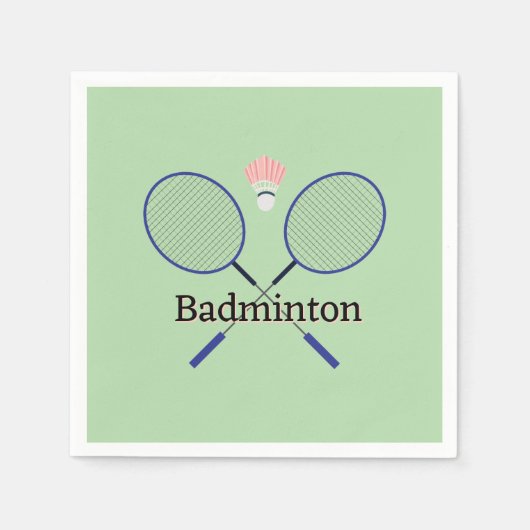 Badminton-ontwerp Servet (Voorkant)