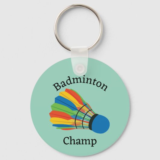 Badminton-ontwerp Sleutelhanger (Achterkant)