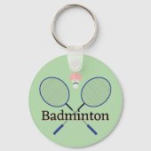 Badminton-ontwerp Sleutelhanger (Achterkant)