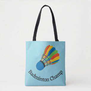 Badminton-ontwerp Tote Bag