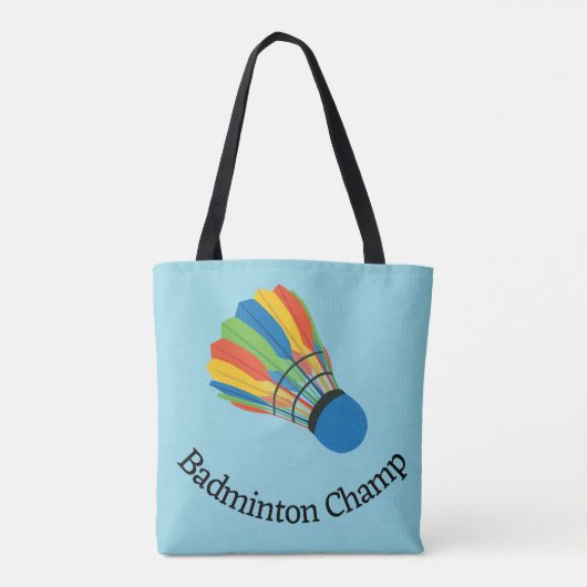 Badminton-ontwerp Tote Bag (Achterkant)