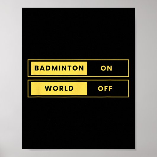 Badminton op World Off Racket Shuttle Sports Poster (Voorkant)