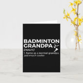 Badminton Opa Definitie Grappige Badminton Speler Kaart (Gele Bloem)