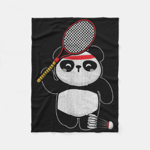 Badminton Panda Badminton Sport Humor Shirt Fleece Deken