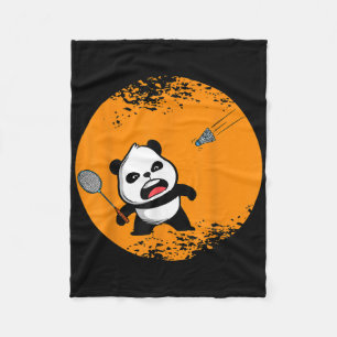 Badminton Panda Beer Struik Spirit Dier Reus Rol Fleece Deken