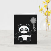Badminton Panda Getting Sweaty Kaart (Gele Bloem)