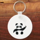 Badminton Panda Getting Sweaty Sleutelhanger (Voorkant)