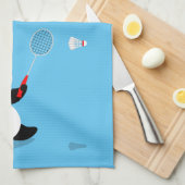Badminton Panda Getting Sweaty Sports Towel Theedoek (Quarter Fold)