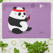Badminton Panda Getting Sweaty Sports Towel Theedoek (Gevouwen)