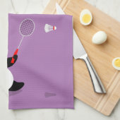 Badminton Panda Getting Sweaty Sports Towel Theedoek (Quarter Fold)