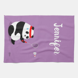 Badminton Panda Getting Sweaty Sports Towel Theedoek