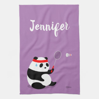Badminton Panda Getting Sweaty Sports Towel Theedoek