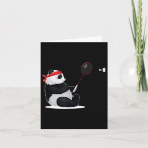 Badminton Panda Grappig Zoete Sport Humor Shuttle  Kaart