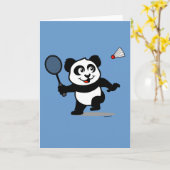 Badminton Panda Kaart (Gele Bloem)