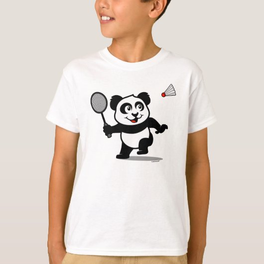 Badminton Panda (lichte shirten) T-shirt (Voorkant)