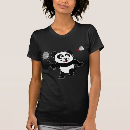 Badminton Panda T-shirt (Voorkant)