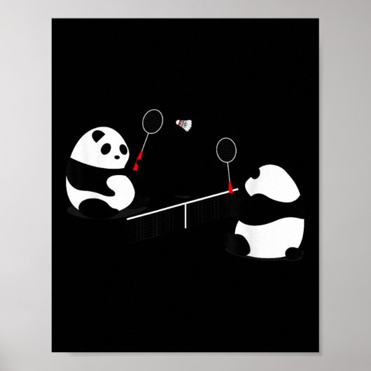 Badminton Panda Volley Poster (Voorkant)